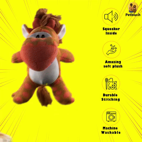 Petblush Simba The Giraffe Plush Toy for Dogs