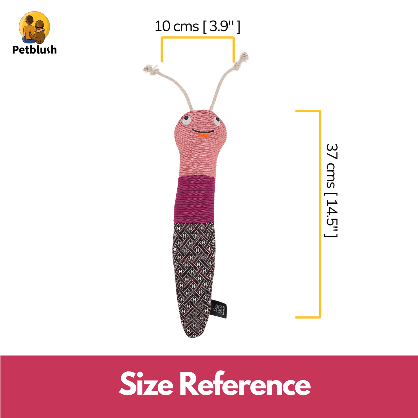 Petblush Sassy The Snail Plush Toy for Dogs