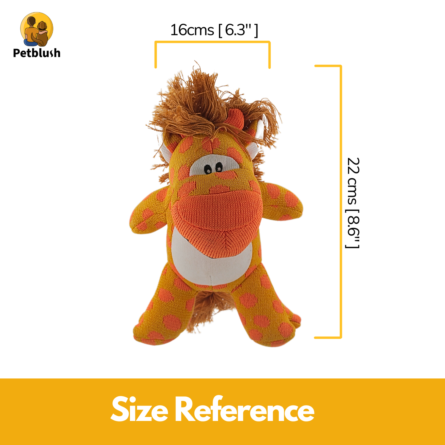 Petblush Simba The Giraffe Plush Toy for Dogs