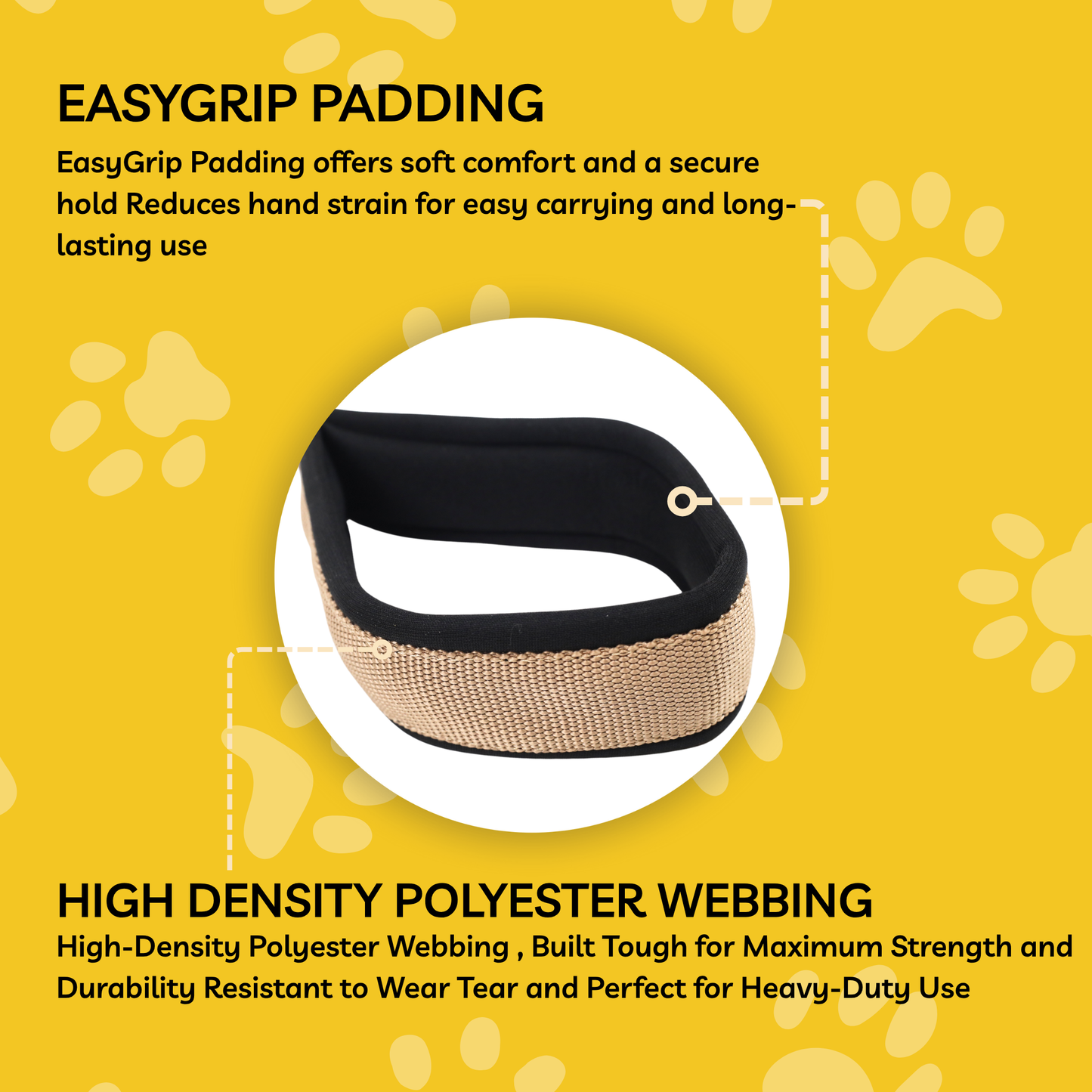 Petblush Classic Double Stitched Padded Handle Leash