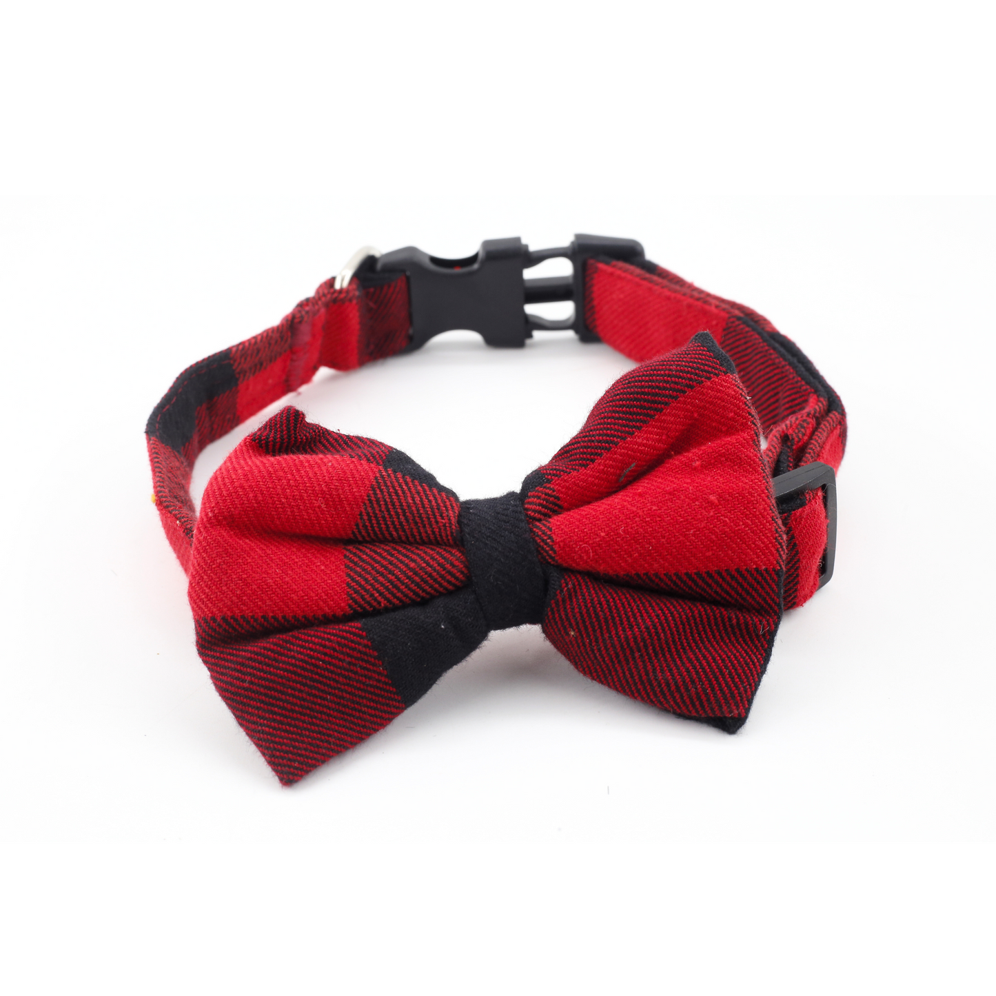 Petblush Checks  Bow Collar For Dogs