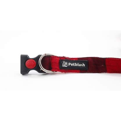 Petblush Checks  Bow Collar For Dogs