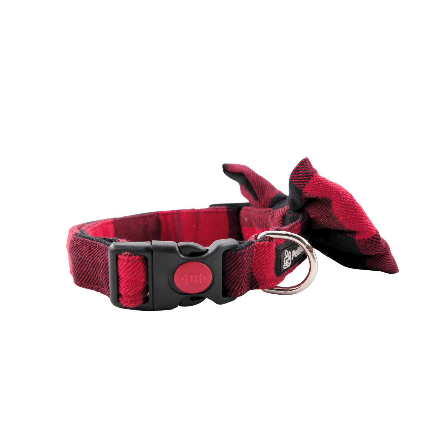 Petblush Checks  Bow Collar For Dogs