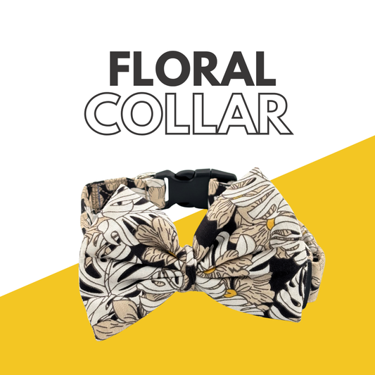 Petblush Floral Print Bow Collars For Dogs