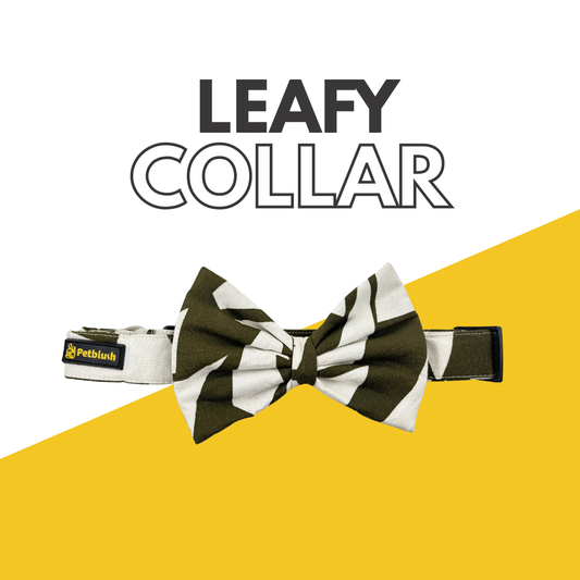 Petblush Leafy Bow Collars