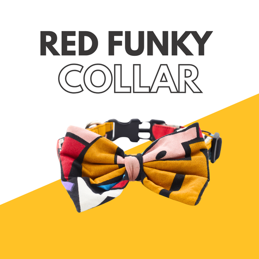 Petblush Red Funky Bow Collar