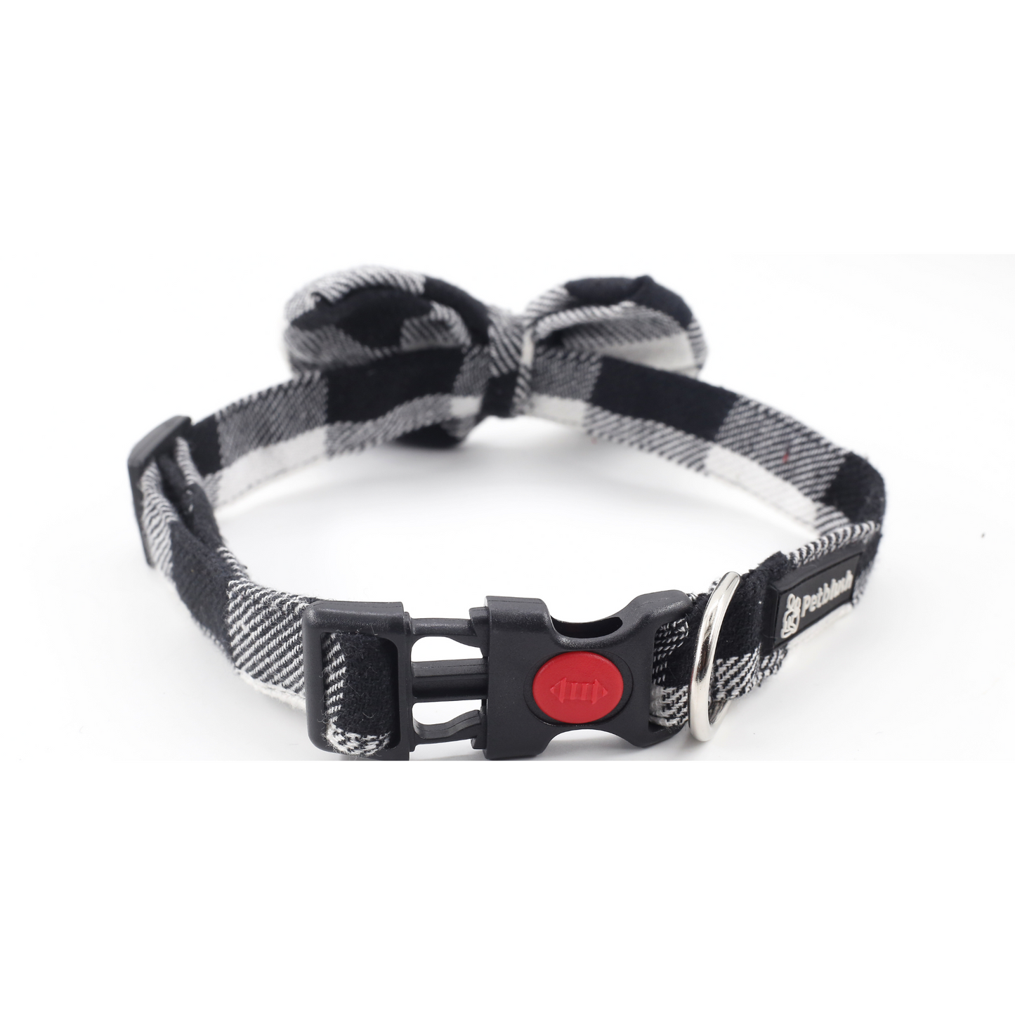 Petblush Checks  Bow Collar For Dogs