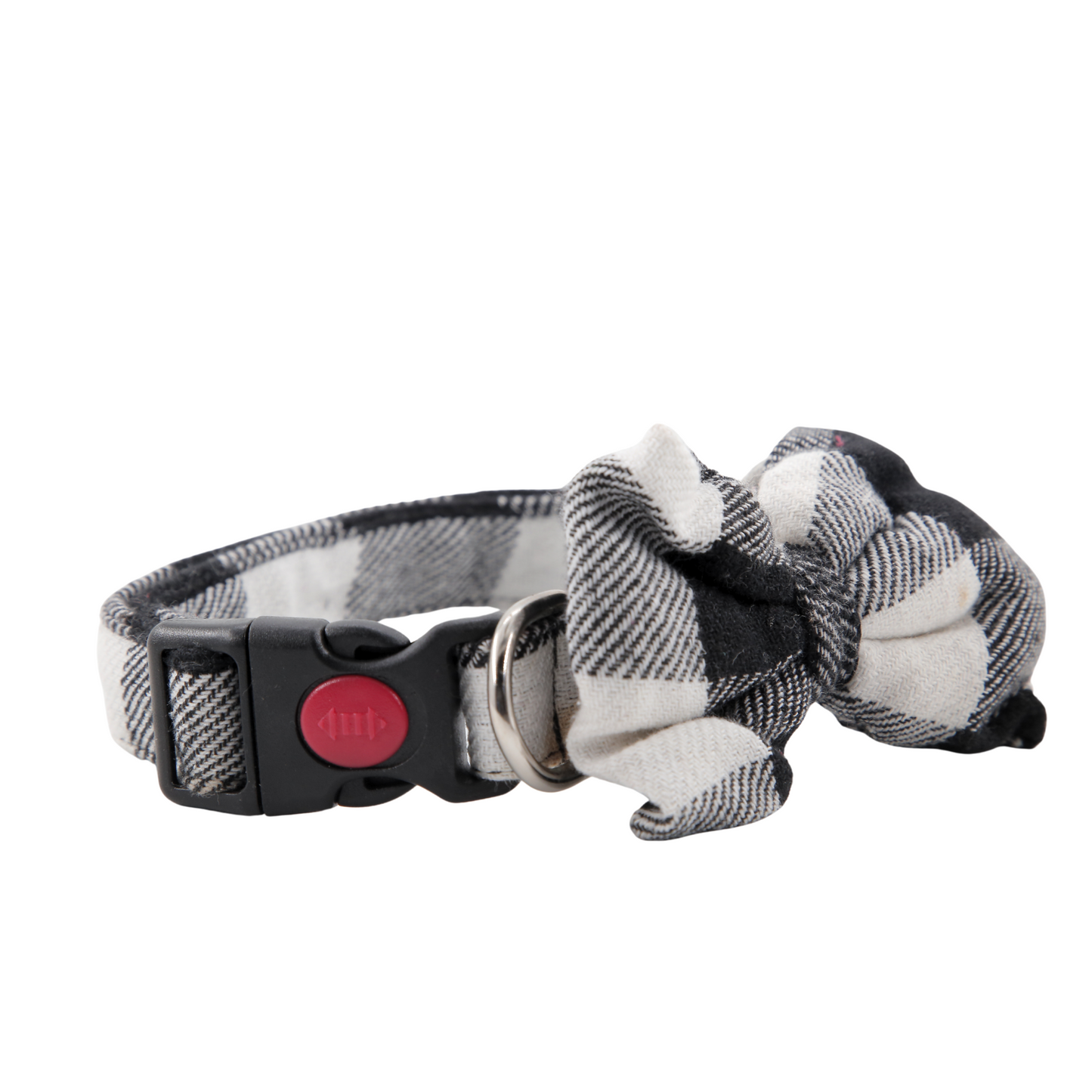 Petblush Checks  Bow Collar For Dogs