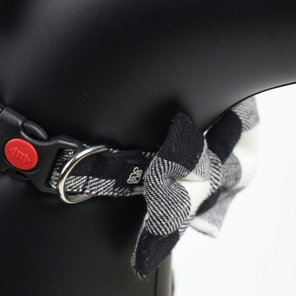 Petblush Checks  Bow Collar For Dogs