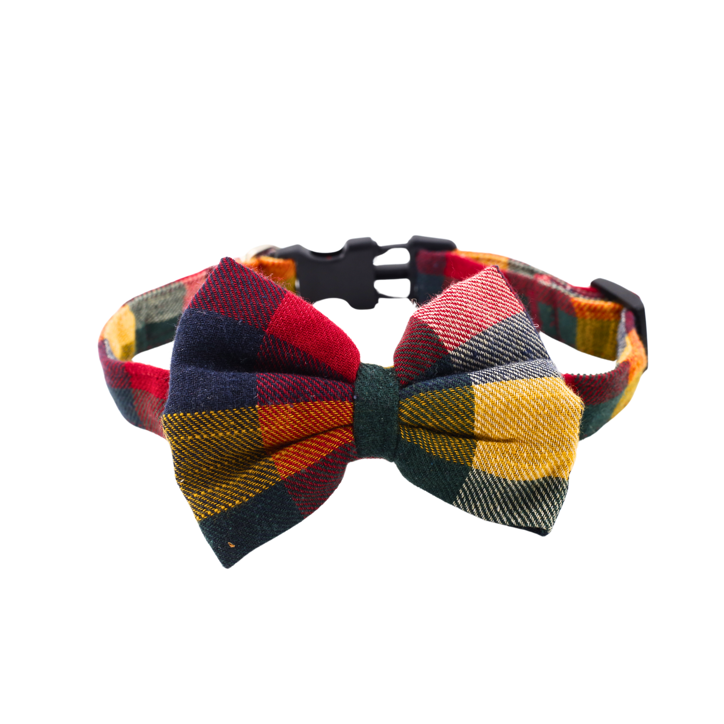 Petblush Checks  Bow Collar For Dogs