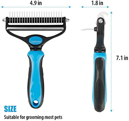 Dog Brush Dogs Comb 2 in 1 Deshedding Tool