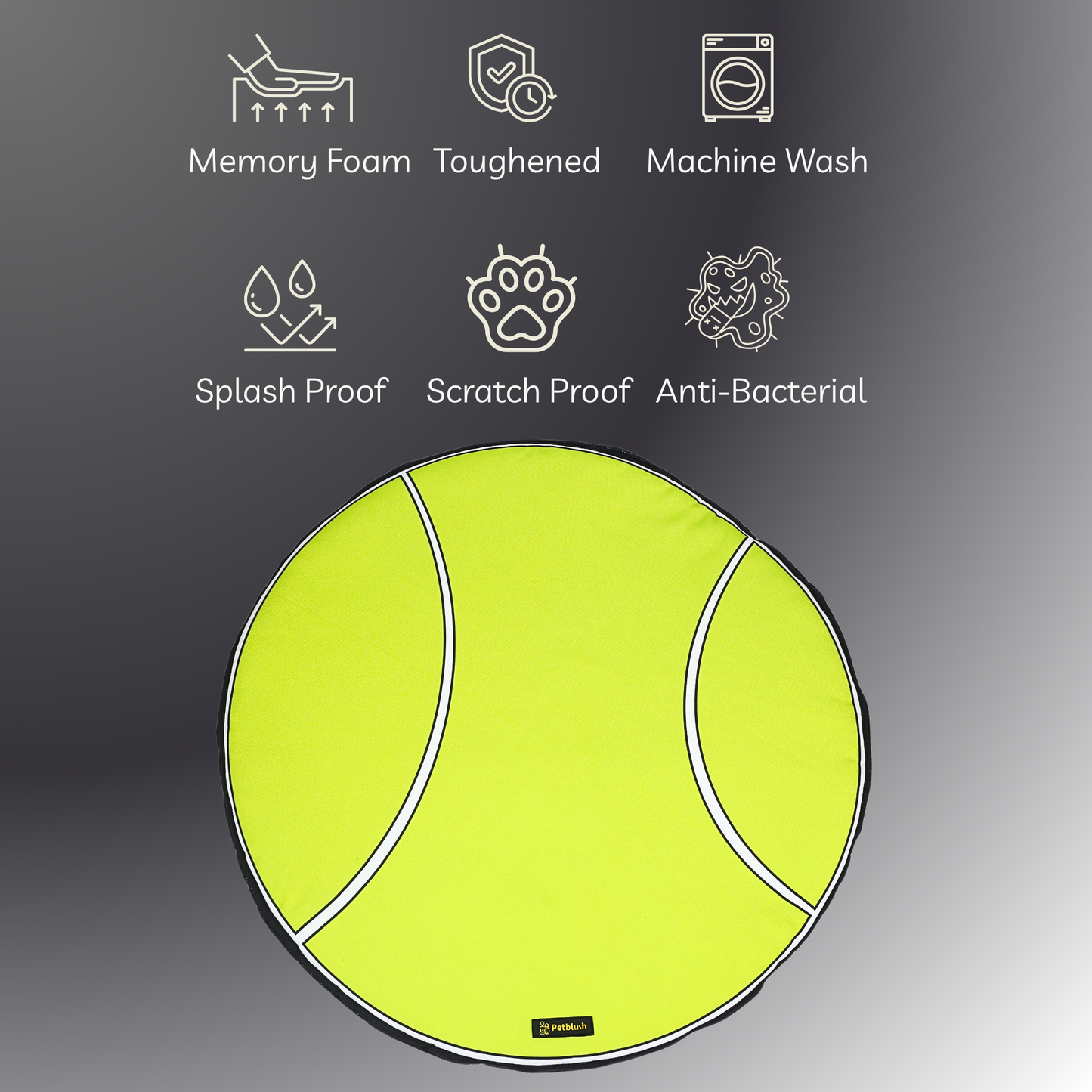 Petblush Tennis Ball Shaped Mat For Dogs