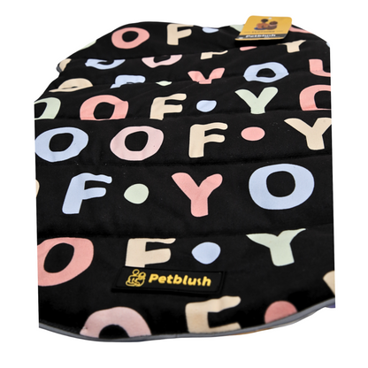 Petblush Woof & Triangles Reversible Velvet Jacket For Dogs