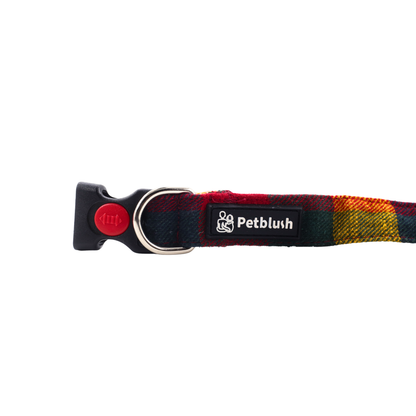 Petblush Checks  Bow Collar For Dogs