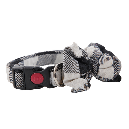 Petblush Checks  Bow Collar For Dogs