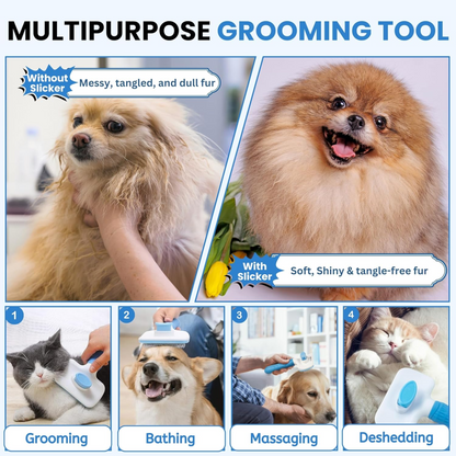 Petblush Rectangle Slicker Brush For Dogs and Cats
