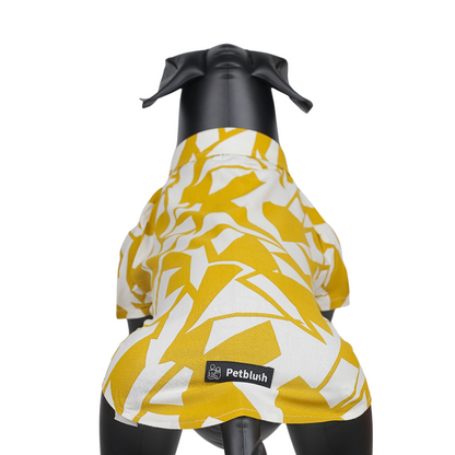 Petblush Mustard Abstract Print Shirt