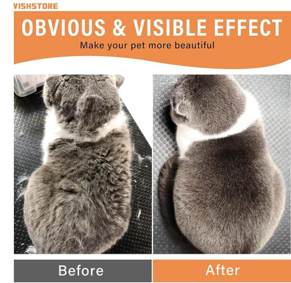 Steam Brush with Handle for Dogs and Cats