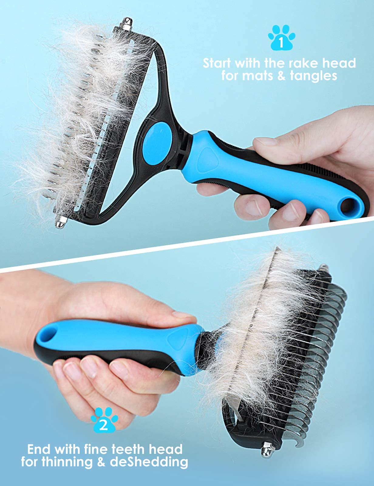 Dog Brush Dogs Comb 2 in 1 Deshedding Tool
