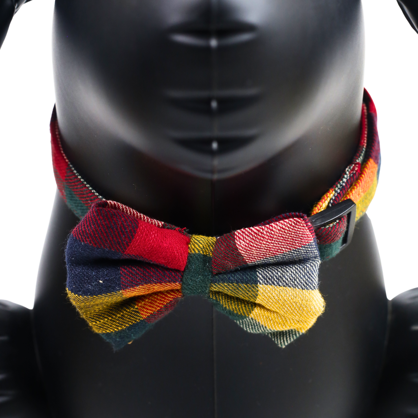 Petblush Checks  Bow Collar For Dogs