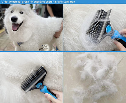 Dog Brush Dogs Comb 2 in 1 Deshedding Tool
