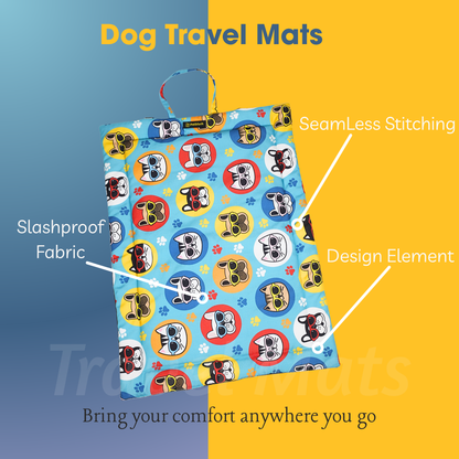 Petblush Cool Dog & Cat Foldable Travel Mat For Dogs & Cats