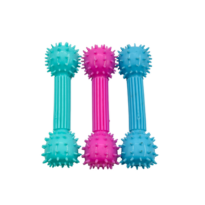 Petblush Dumbell Spikey 5.5 Inch Rubber Dog Toy