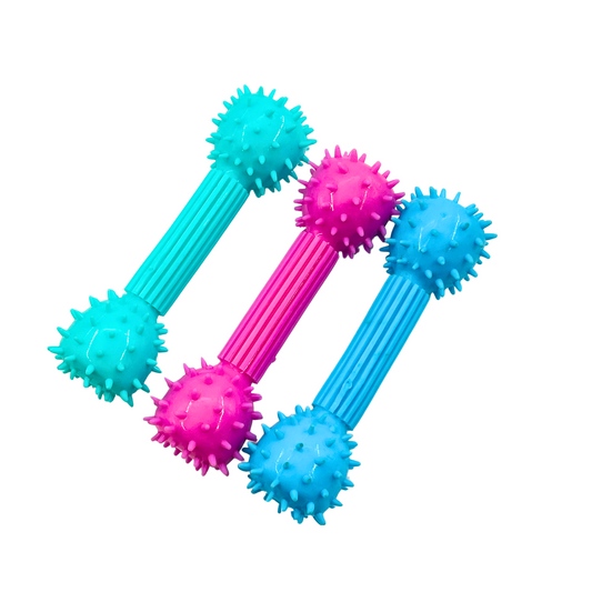 Petblush Dumbell Spikey 5.5 Inch Rubber Dog Toy