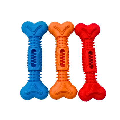 Petblush 5.5 Inch Spiked Bone Rubber Chew Toy for Dogs