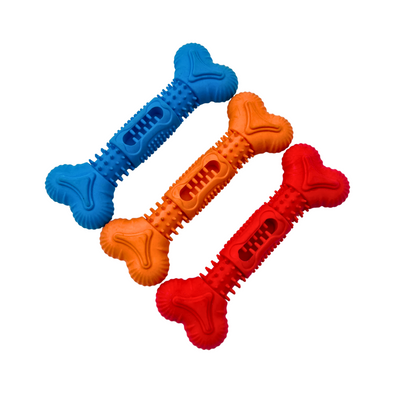 Petblush 5.5 Inch Spiked Bone Rubber Chew Toy for Dogs