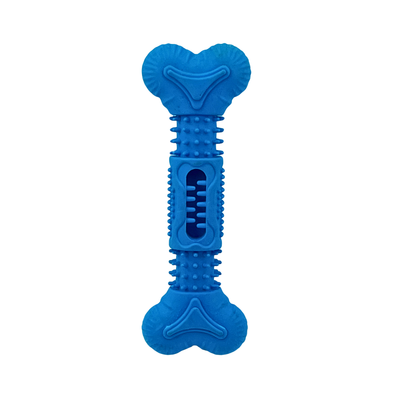 Petblush 5.5 Inch Spiked Bone Rubber Chew Toy for Dogs