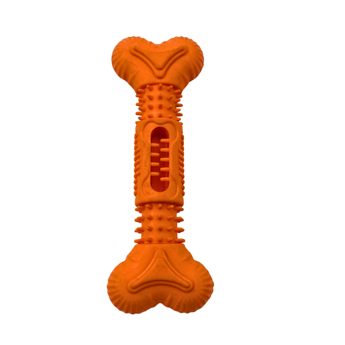 Petblush 5.5 Inch Spiked Bone Rubber Chew Toy for Dogs