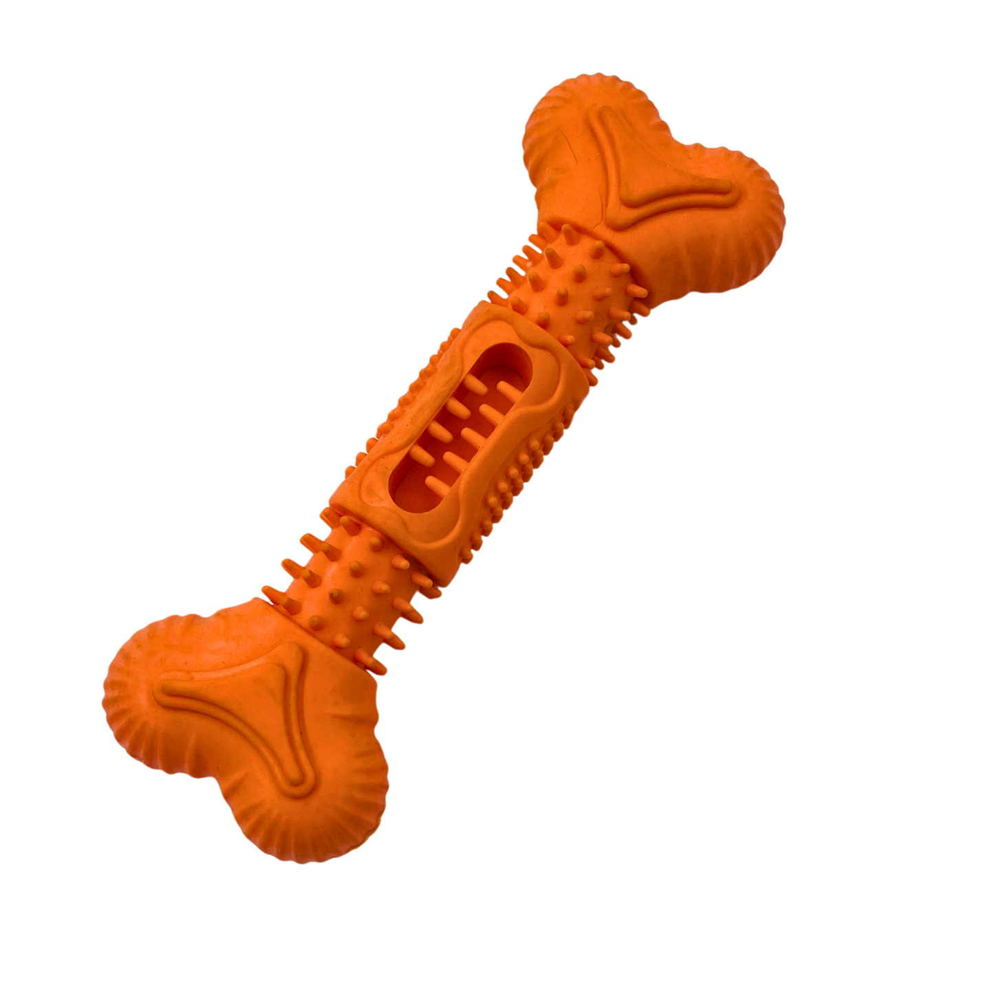 Petblush 5.5 Inch Spiked Bone Rubber Chew Toy for Dogs
