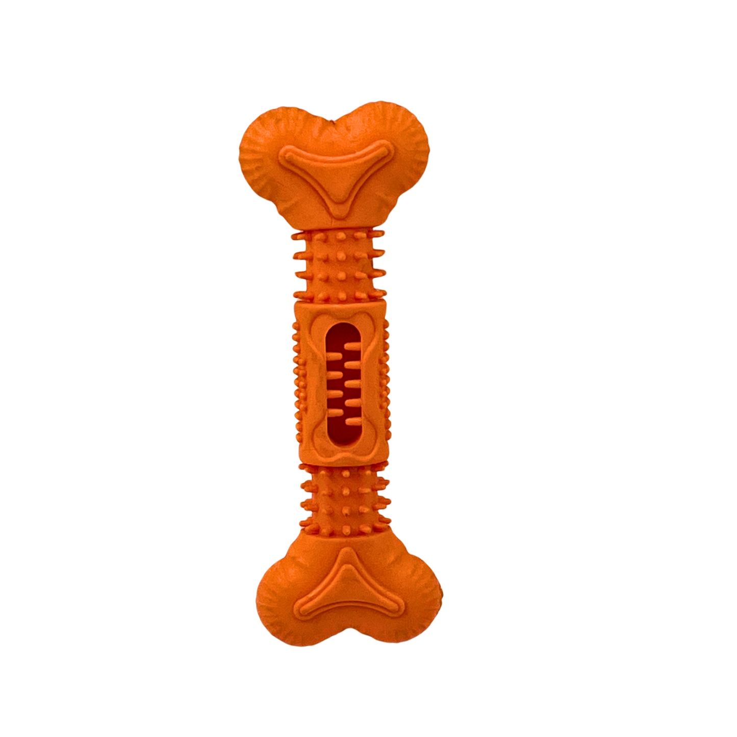 Petblush 5.5 Inch Spiked Bone Rubber Chew Toy for Dogs