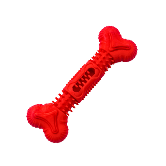 Petblush 5.5 Inch Spiked Bone Rubber Chew Toy for Dogs